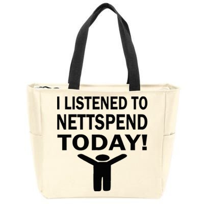 I Listened To Nettspend Today Concert Music Zip Tote Bag