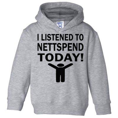 I Listened To Nettspend Today Concert Music Toddler Hoodie
