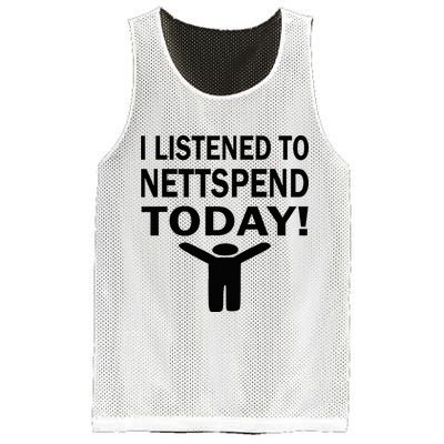 I Listened To Nettspend Today Concert Music Mesh Reversible Basketball Jersey Tank