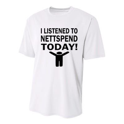 I Listened To Nettspend Today Concert Music Youth Performance Sprint T-Shirt