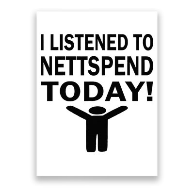 I Listened To Nettspend Today Concert Music Poster