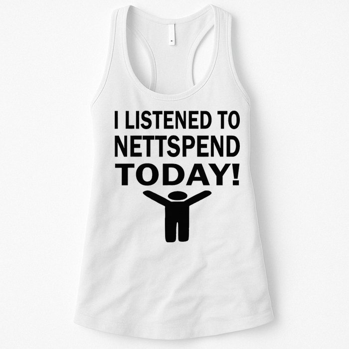 I Listened To Nettspend Today Concert Music Womens Tank Top