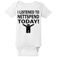 I Listened To Nettspend Today Concert Music Baby Bodysuit