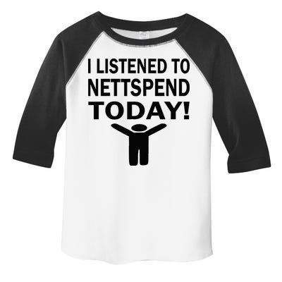 I Listened To Nettspend Today Concert Music Toddler Fine Jersey T-Shirt