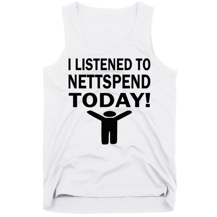 I Listened To Nettspend Today Concert Music Tank Top