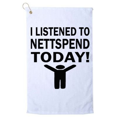 I Listened To Nettspend Today Concert Music Golf Towel