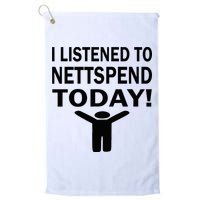 I Listened To Nettspend Today Concert Music Golf Towel