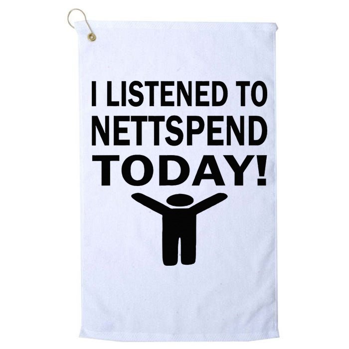 I Listened To Nettspend Today Concert Music Golf Towel