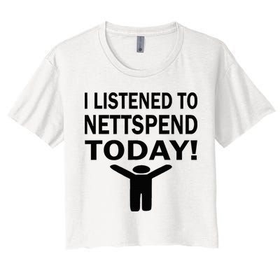 I Listened To Nettspend Today Concert Music Crop Top