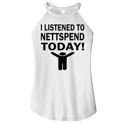 I Listened To Nettspend Today Concert Music Women's Perfect Tri Rocker Tank