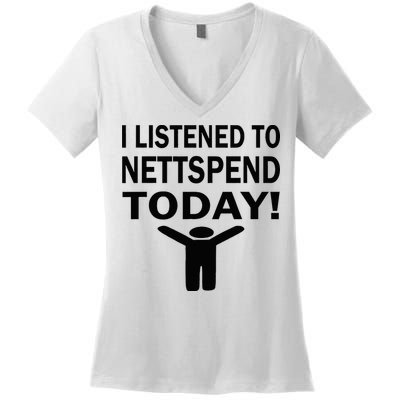 I Listened To Nettspend Today Concert Music Women's V-Neck T-Shirt
