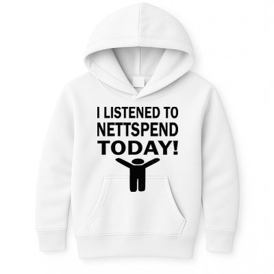 I Listened To Nettspend Today Concert Music Kids Hoodie