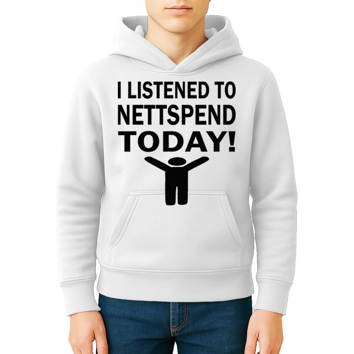 I Listened To Nettspend Today Concert Music Kids Hoodie