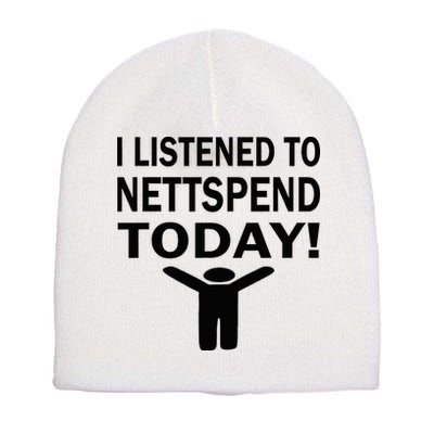 I Listened To Nettspend Today Concert Music Short Acrylic Beanie
