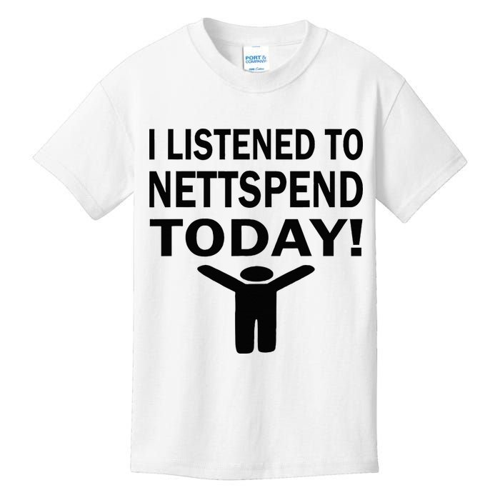 I Listened To Nettspend Today Concert Music Kids T-Shirt