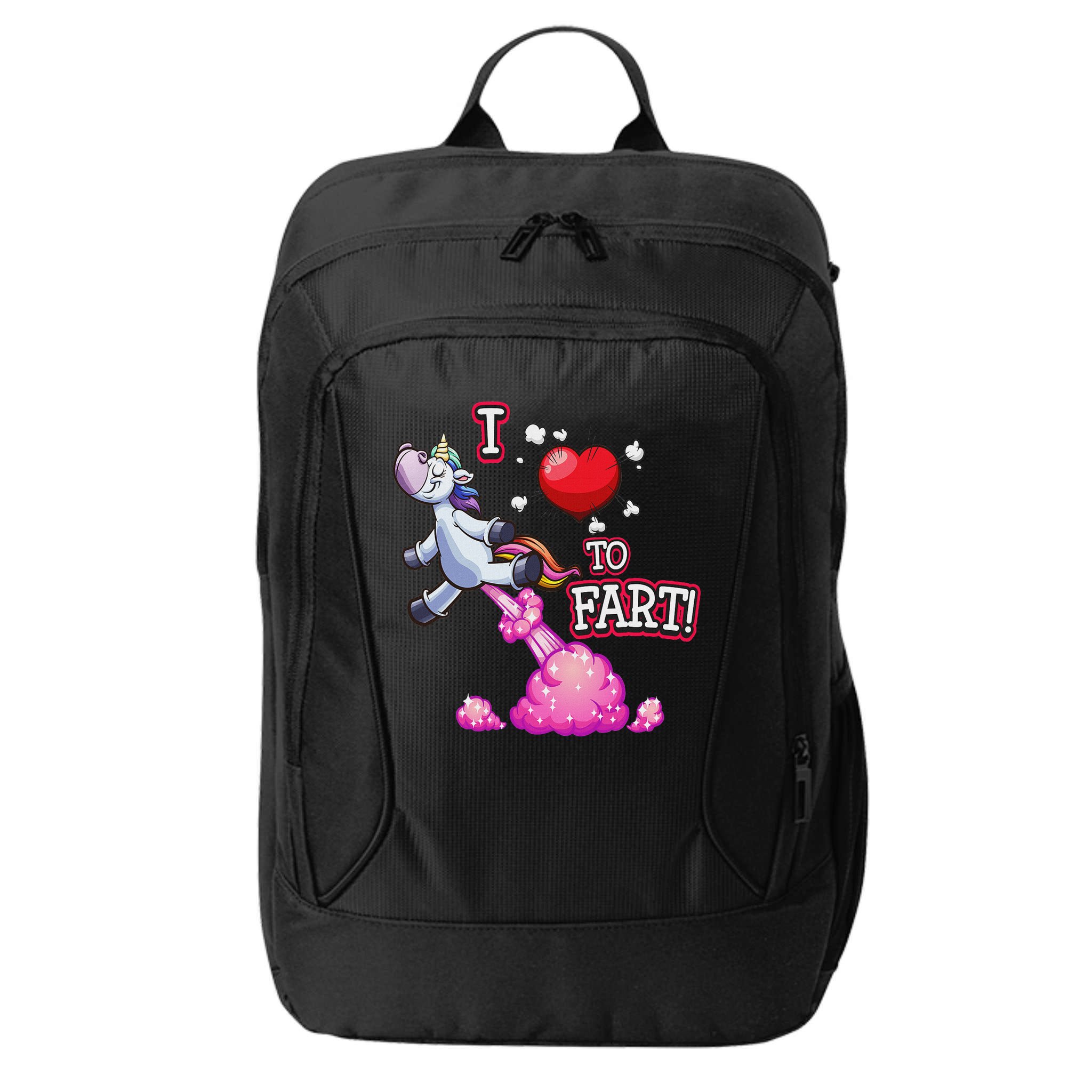 I Love To Fart A Unicorn Love Fart I Heart Fart City Backpack