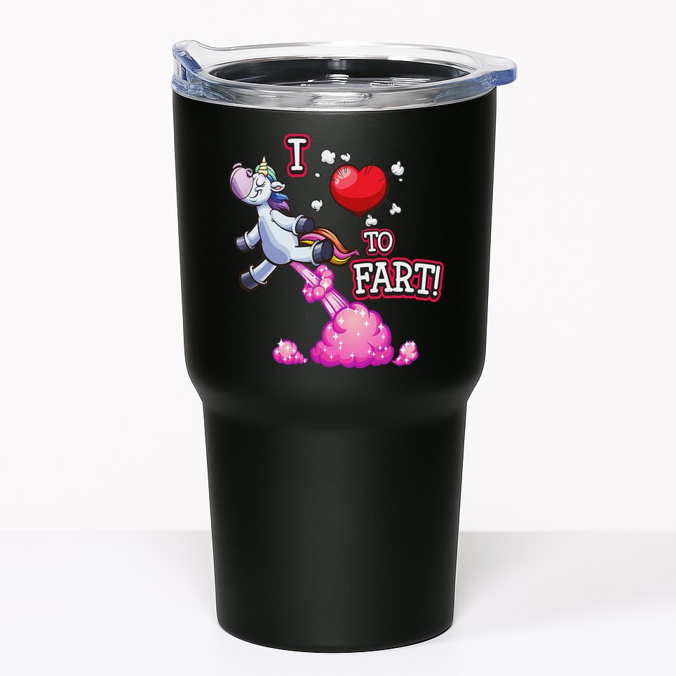 I Love To Fart A Unicorn Love Fart I Heart Fart Tumbler