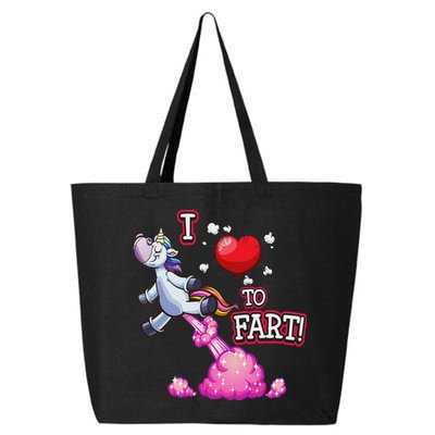 I Love To Fart A Unicorn Love Fart I Heart Fart 25L Jumbo Tote