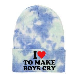 I Love To Make Cry Tie Dye 12in Knit Beanie