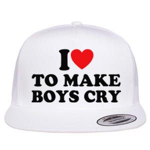 I Love To Make Cry Flat Bill Trucker Hat