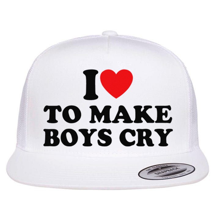 I Love To Make Cry Flat Bill Trucker Hat