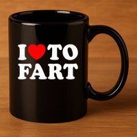 I Love To Fart 11oz C Handle Ceramic Mug