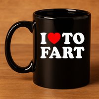I Love To Fart 11oz C Handle Ceramic Mug