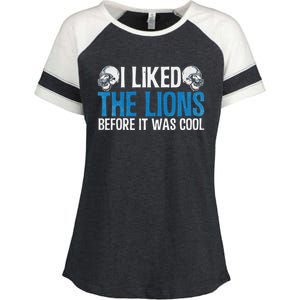 I Liked The Lions Before It Was Cool Enza Ladies Jersey Colorblock Tee