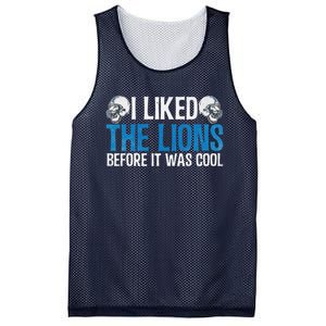 I Liked The Lions Before It Was Cool Mesh Reversible Basketball Jersey Tank