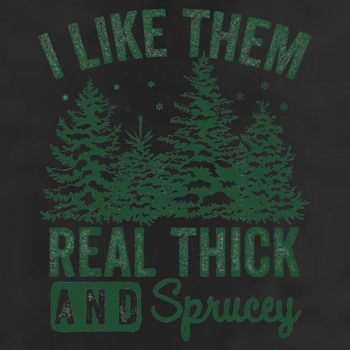 I Like Them Real Thick and Sprucey Christmas Funny Sayings 25L Jumbo Tote