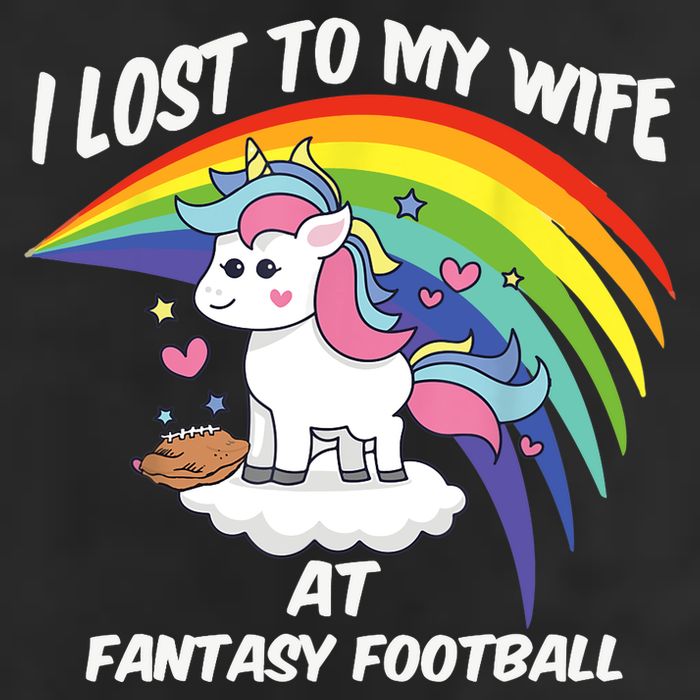 I Lost to My Wife at Fantasy Football 7 Panel Mesh Trucker Snapback Hat