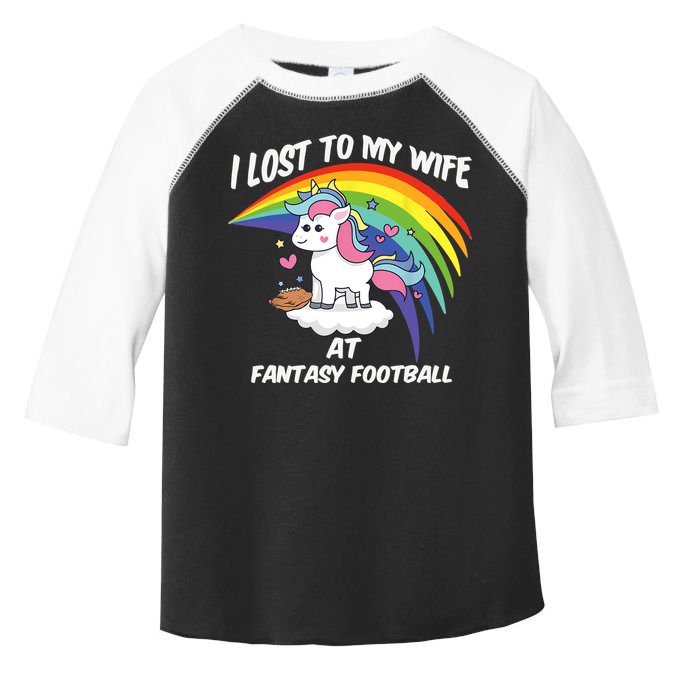 I Lost to My Wife at Fantasy Football Toddler Fine Jersey T-Shirt
