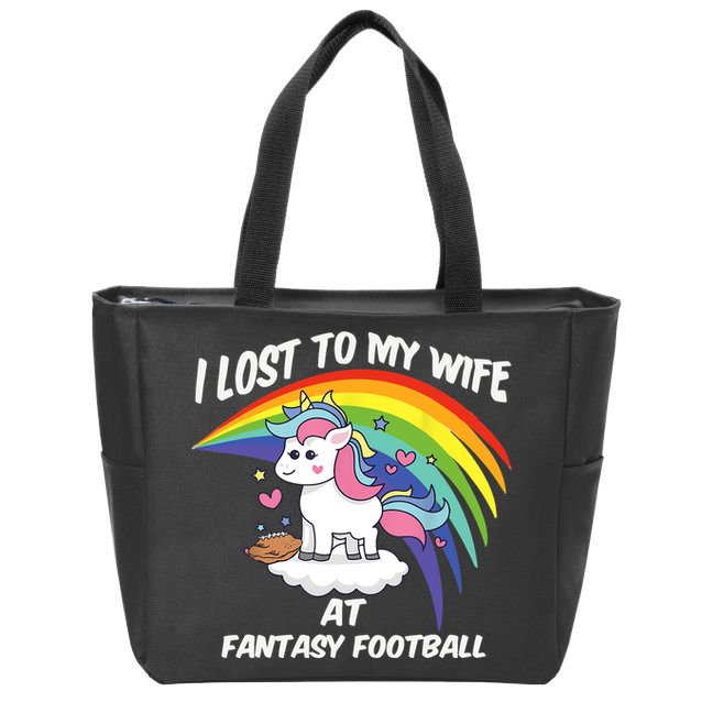 I Lost to My Wife at Fantasy Football Zip Tote Bag