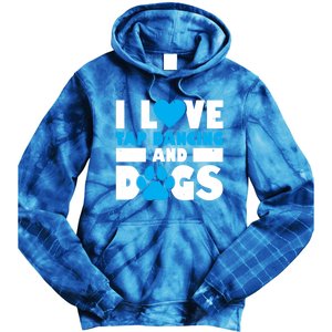 I Love Tap Dancing And Dogs Tap Dance Cool Gift Tie Dye Hoodie