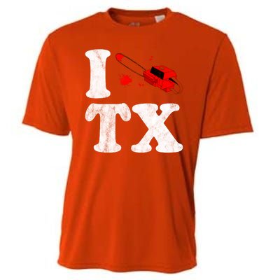 I Love Texas Chainsaw Cooling Performance Crew T-Shirt