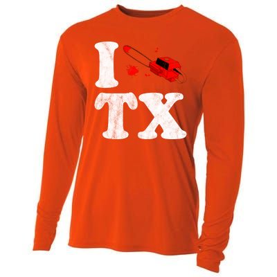 I Love Texas Chainsaw Cooling Performance Long Sleeve Crew