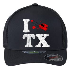 I Love Texas Chainsaw Flexfit Unipanel Trucker Cap