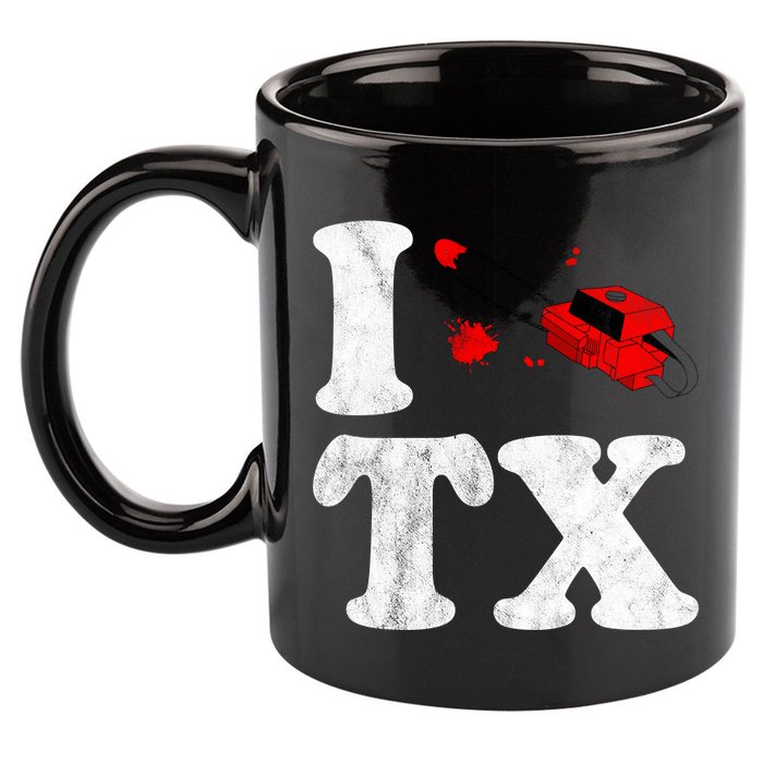 I Love Texas Chainsaw 11oz C Handle Ceramic Mug