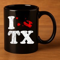 I Love Texas Chainsaw 11oz C Handle Ceramic Mug