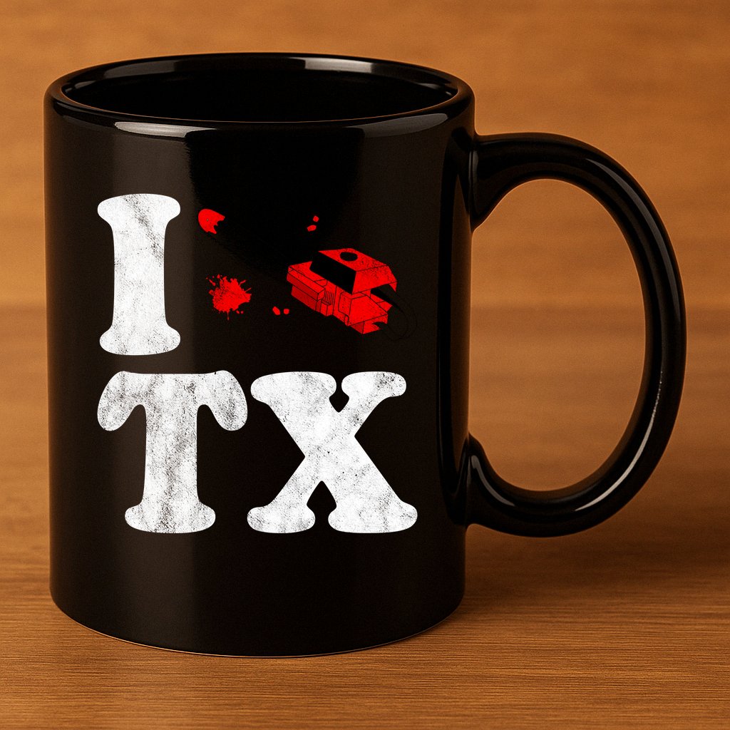 I Love Texas Chainsaw 11oz C Handle Ceramic Mug