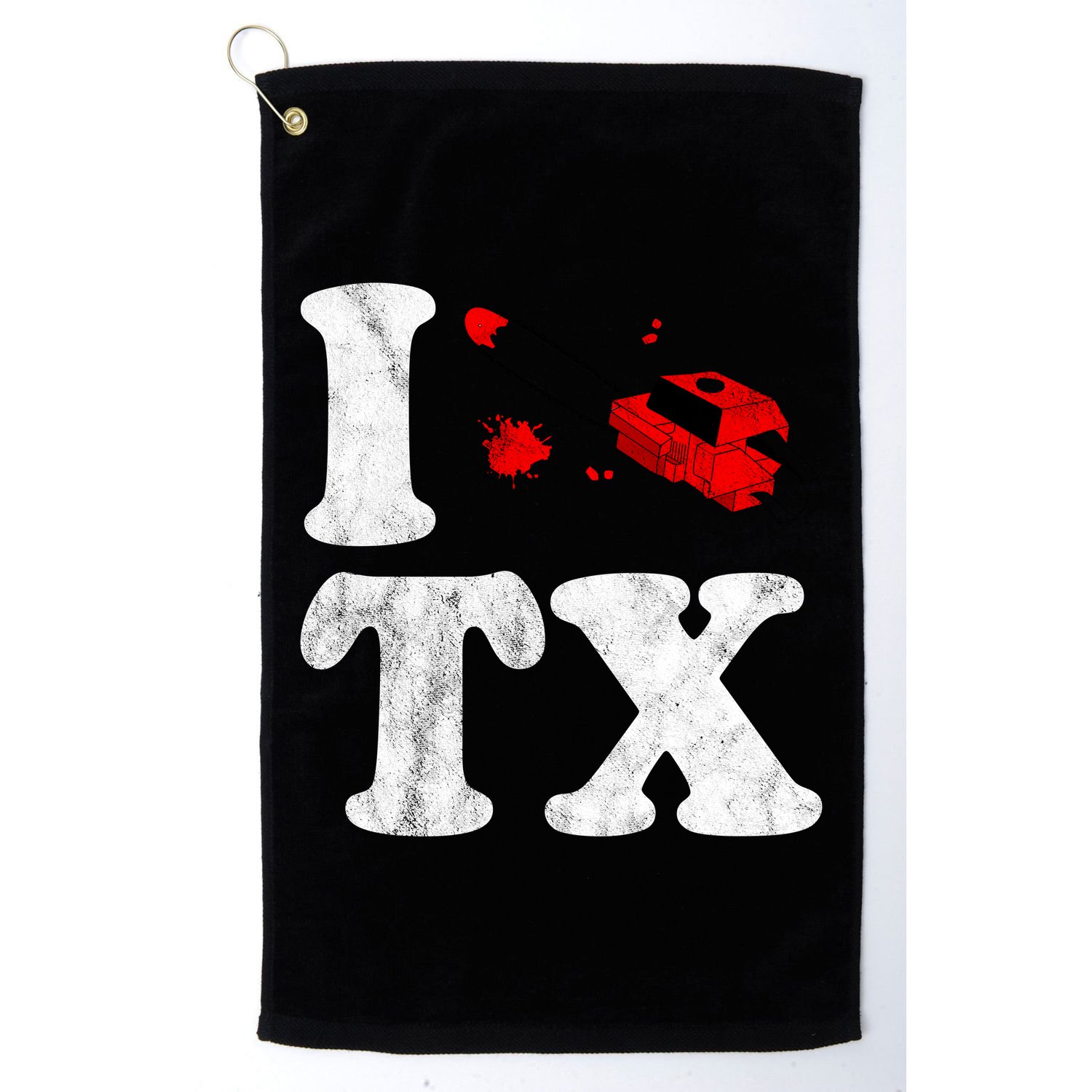 I Love Texas Chainsaw Golf Towel