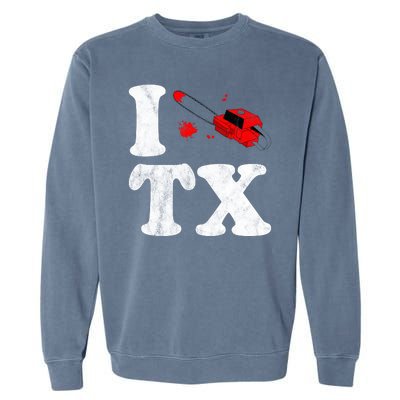 I Love Texas Chainsaw Garment-Dyed Sweatshirt