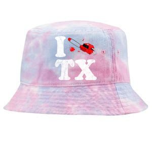 I Love Texas Chainsaw Tie-Dyed Bucket Hat