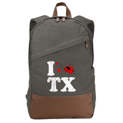 I Love Texas Chainsaw Cotton Canvas Backpack