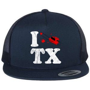 I Love Texas Chainsaw Flat Bill Trucker Hat