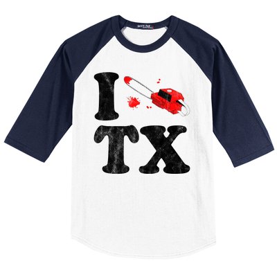 I Love Texas Chainsaw Baseball Sleeve Shirt