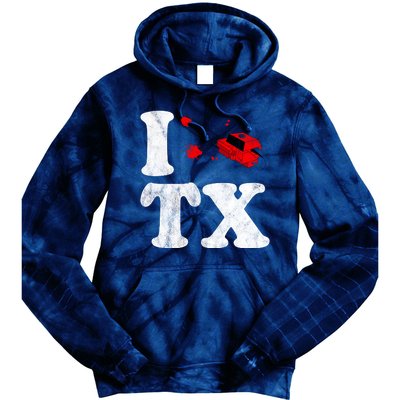 I Love Texas Chainsaw Tie Dye Hoodie