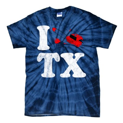 I Love Texas Chainsaw Tie-Dye T-Shirt