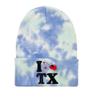 I Love Texas Chainsaw Tie Dye 12in Knit Beanie