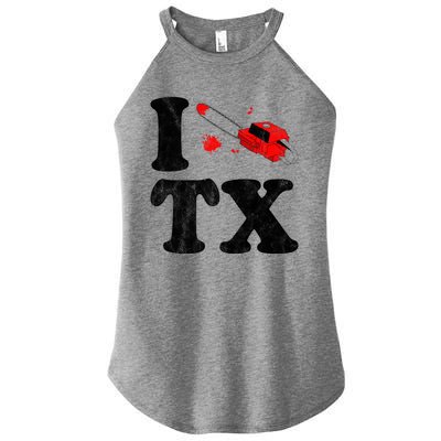 I Love Texas Chainsaw Women's Perfect Tri Rocker Tank